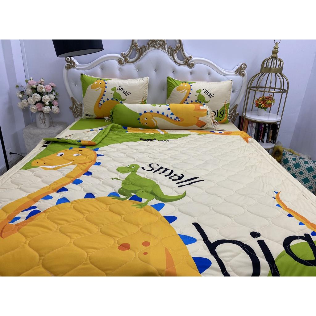 Bộ Drap mền gối thun Ý 5D Cao Cấp , mát lạnh, thấm hút tốt.