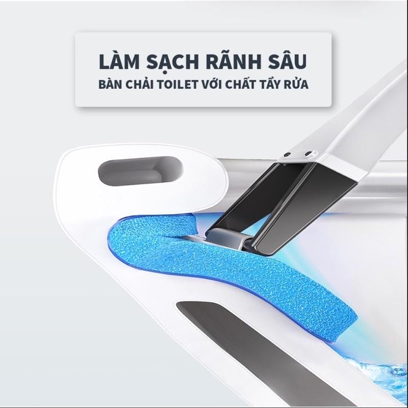 Cây cọ nhà vệ sinh di động, cải tiến với 10 đầu cọ thay thế có kèm chất tẩy