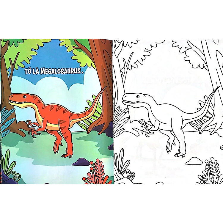 Sách Tô Màu- Khủng Long Ăn Thịt