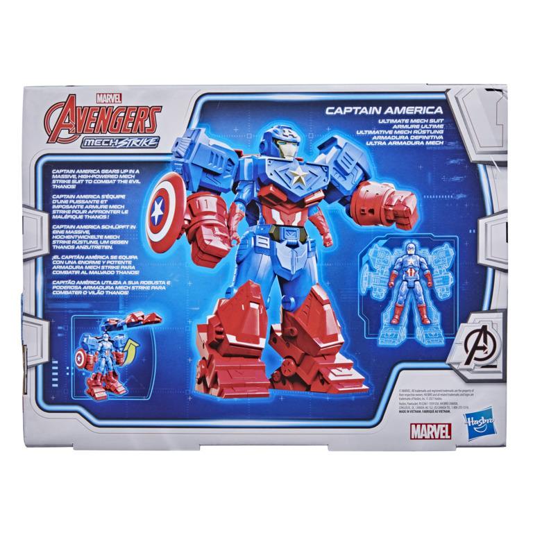 Đồ Chơi MATTEL AVENGERS Mô Hình Captain Dòng Mech Strike Tối Thượng Giáp 8 Inch F1669