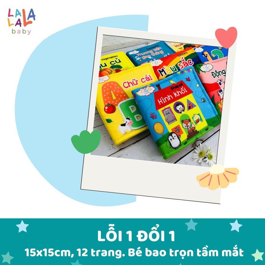 Combo 4 cuốn sách vải first books Lalala baby, kích thích đa giác quan, kích thước 15x15cm 12 trang | Bộ 2