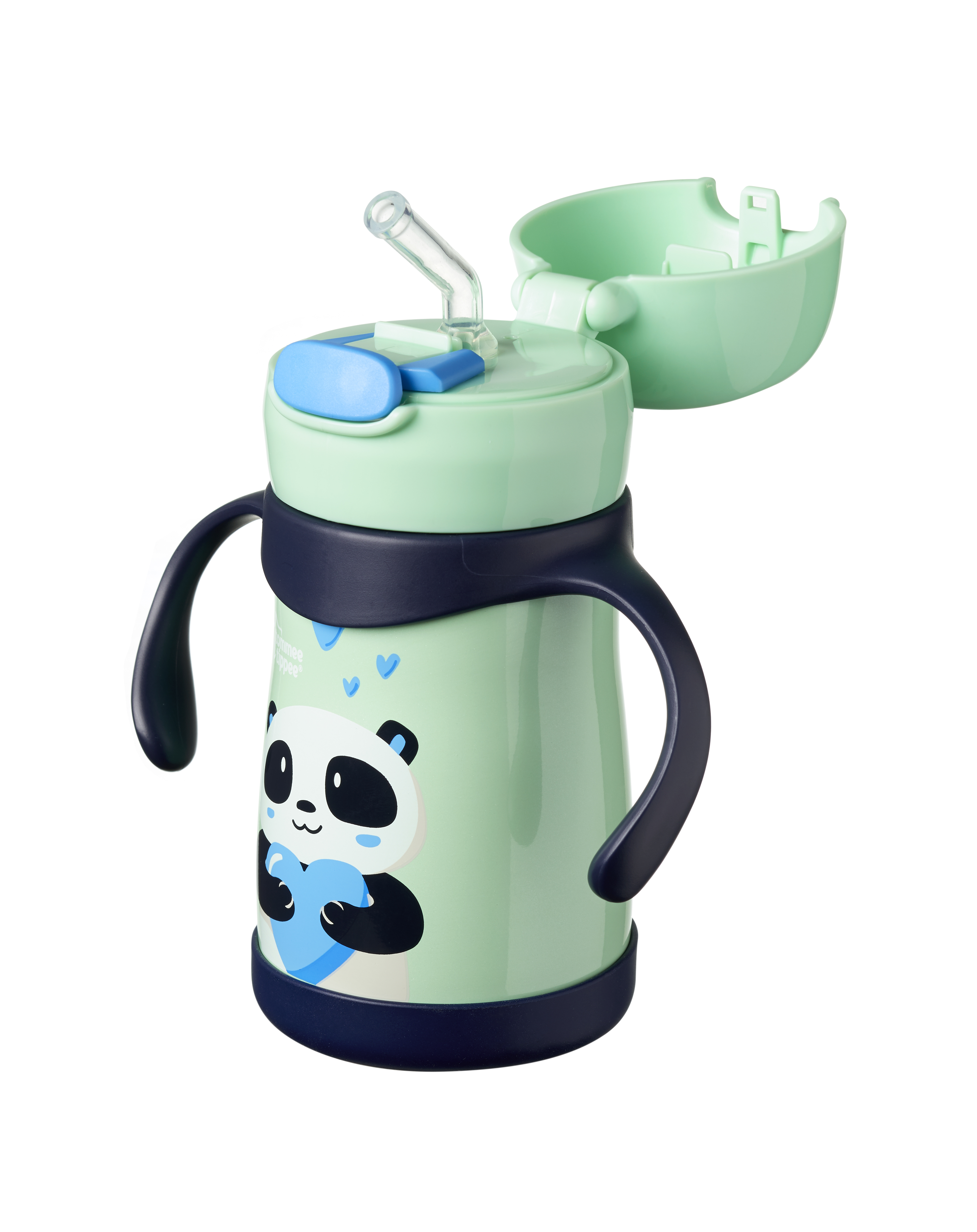 Bình uống nước Inox giữ nhiệt có ống hút và tay cầm cho bé Tommee Tippee 280ml từ 12 tháng