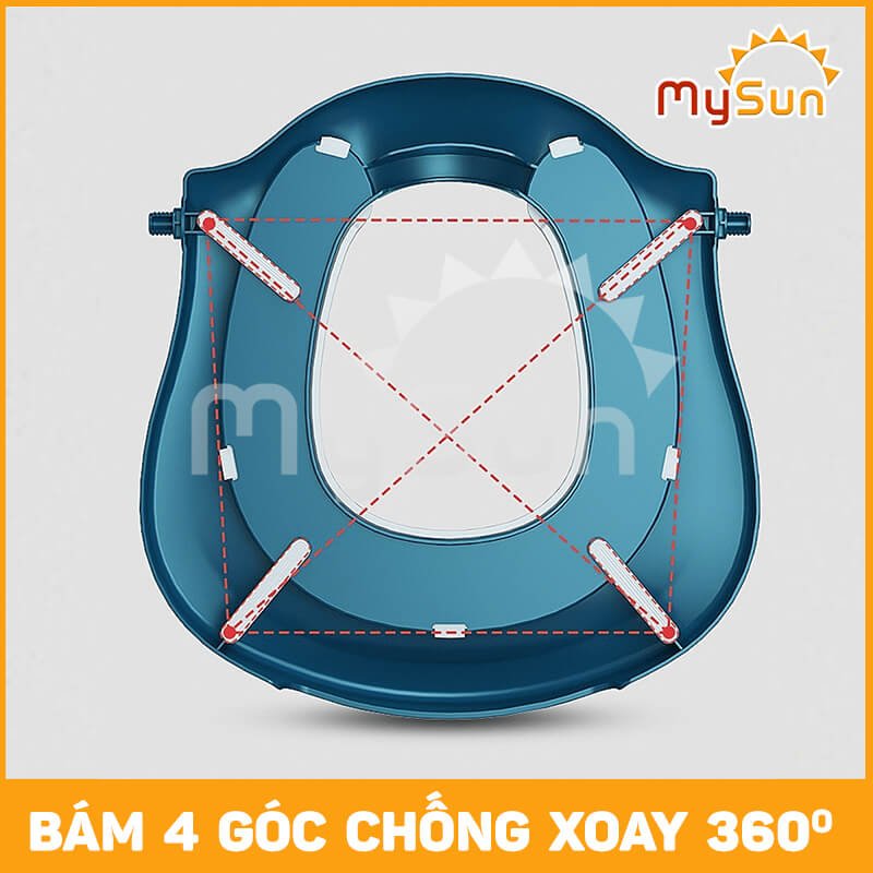 Thang ghế bô nắp bệ thu nhỏ bồn cầu vệ sinh Toilet chống trượt an toàn cho bé MySun