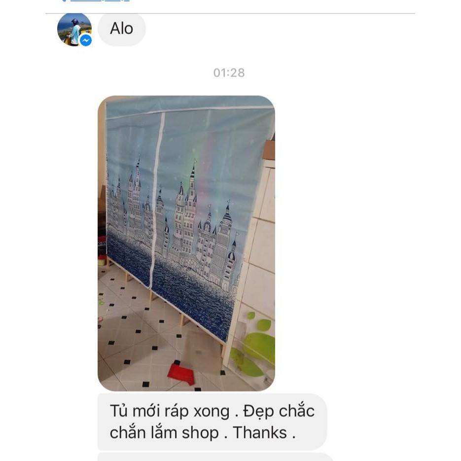 Tủ Vải Khung Gỗ 4 buồng HOMY