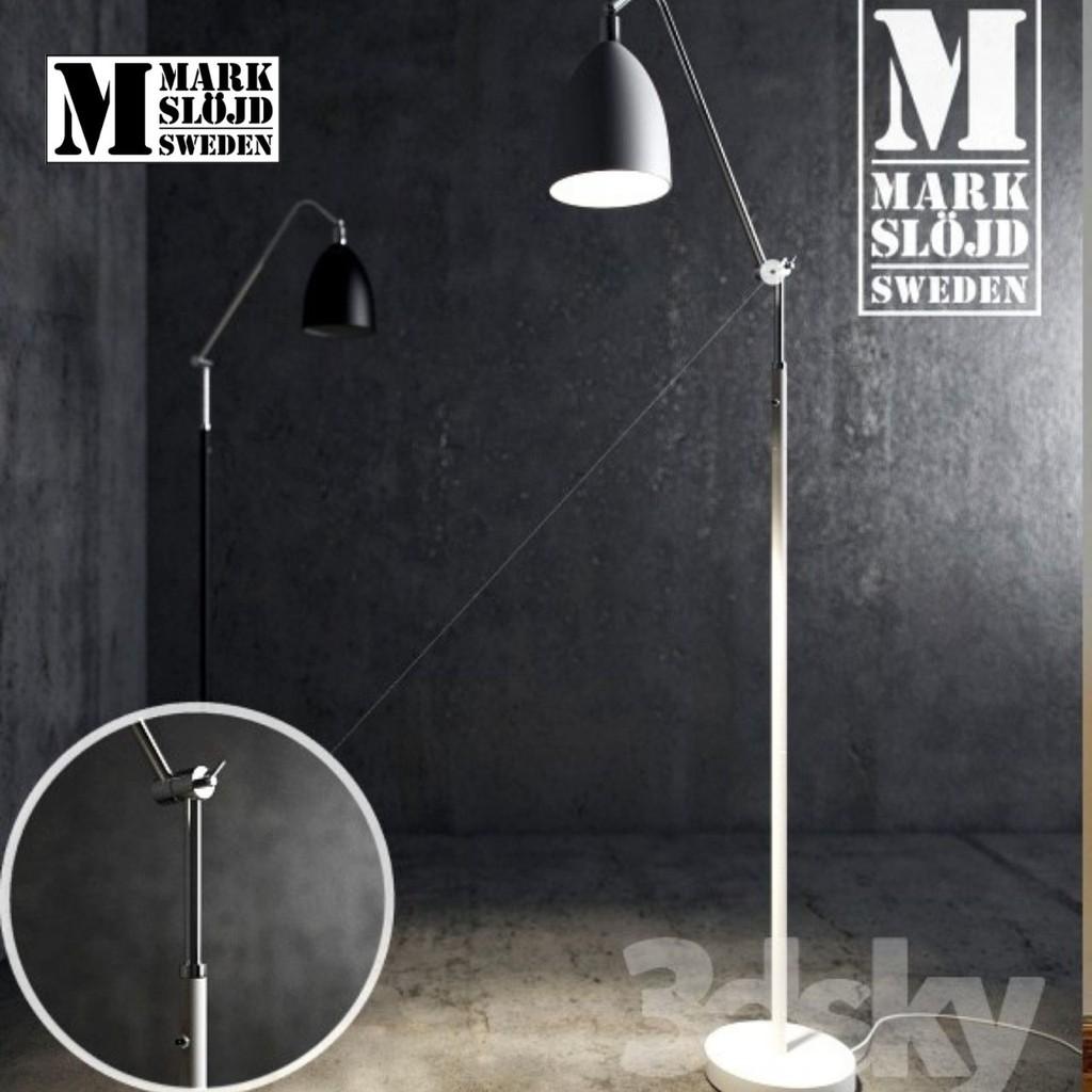 Hình ảnh Đèn cây đứng, đèn sàn, đèn trang trí phòng khách, đèn ngủ Markslojd Fredrikshamn, màu đen, hàng chính hãng