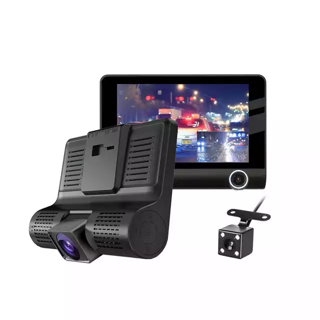 Camera hành trình ô tô 3 camera kép Z6 , FHD 1080P Màn hình 4 inch - camera hành trình , sắc nét ,3 camera kép trước và sau và bên trong