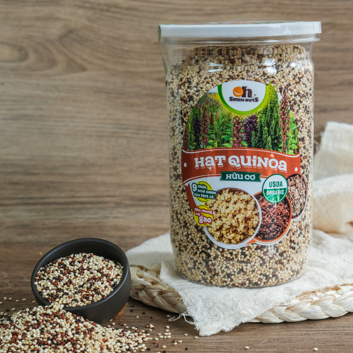 Hạt Quinoa (Diêm Mạch) mix 3 loại Smile Nuts hộp 600g - Mixed Quinoa Seed Smile Nuts 600g