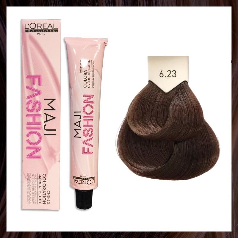 Thuốc Nhuộm Tóc Loreal Majifashion Thời Trang Chính Hãng Tuýp 50Ml Kèm Oxy - 6.23