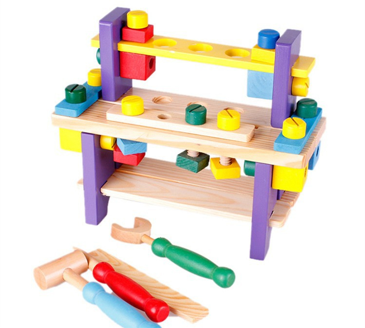 Bộ đồ chơi hộp đồ nghề sửa chữa kỹ thuật cho bé đồ chơi gỗ trí tuệ - An toàn cho bé