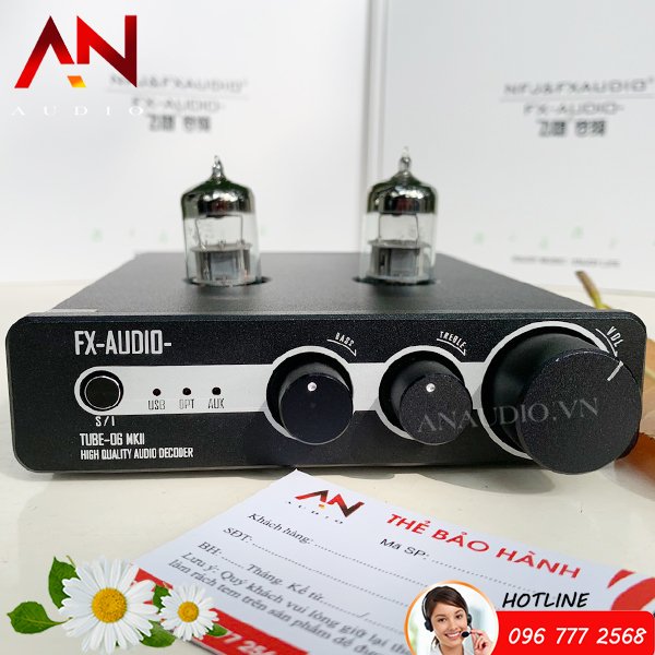 Giải mã/DAC Fx Audio Tube 06 MKII – Bản Nâng Cấp Mạnh Mẽ Tube 06- Hàng Chính Hãng