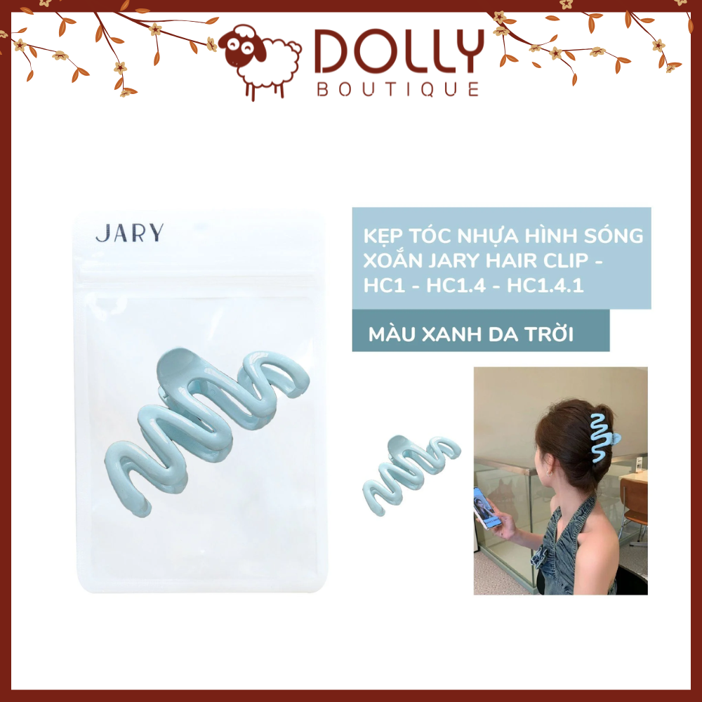 Kẹp tóc nhựa hình sóng xoắn Jary Hair Clip