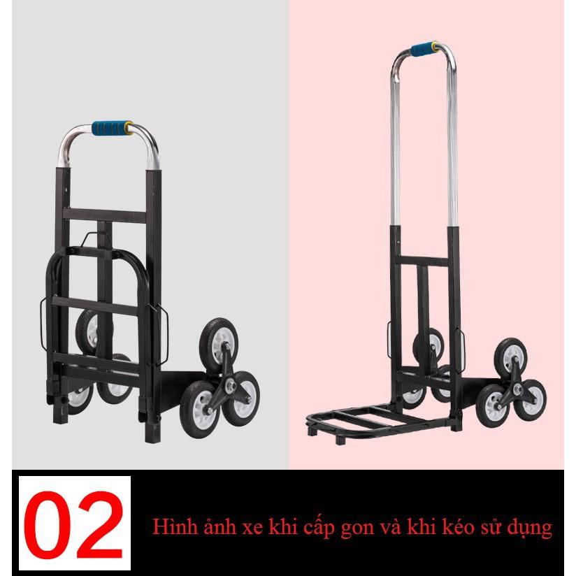 Xe kéo đẩy hàng [xe kéo hàng] leo cầu thang 6 bánh khối lượng nhẹ  tải trọng cao