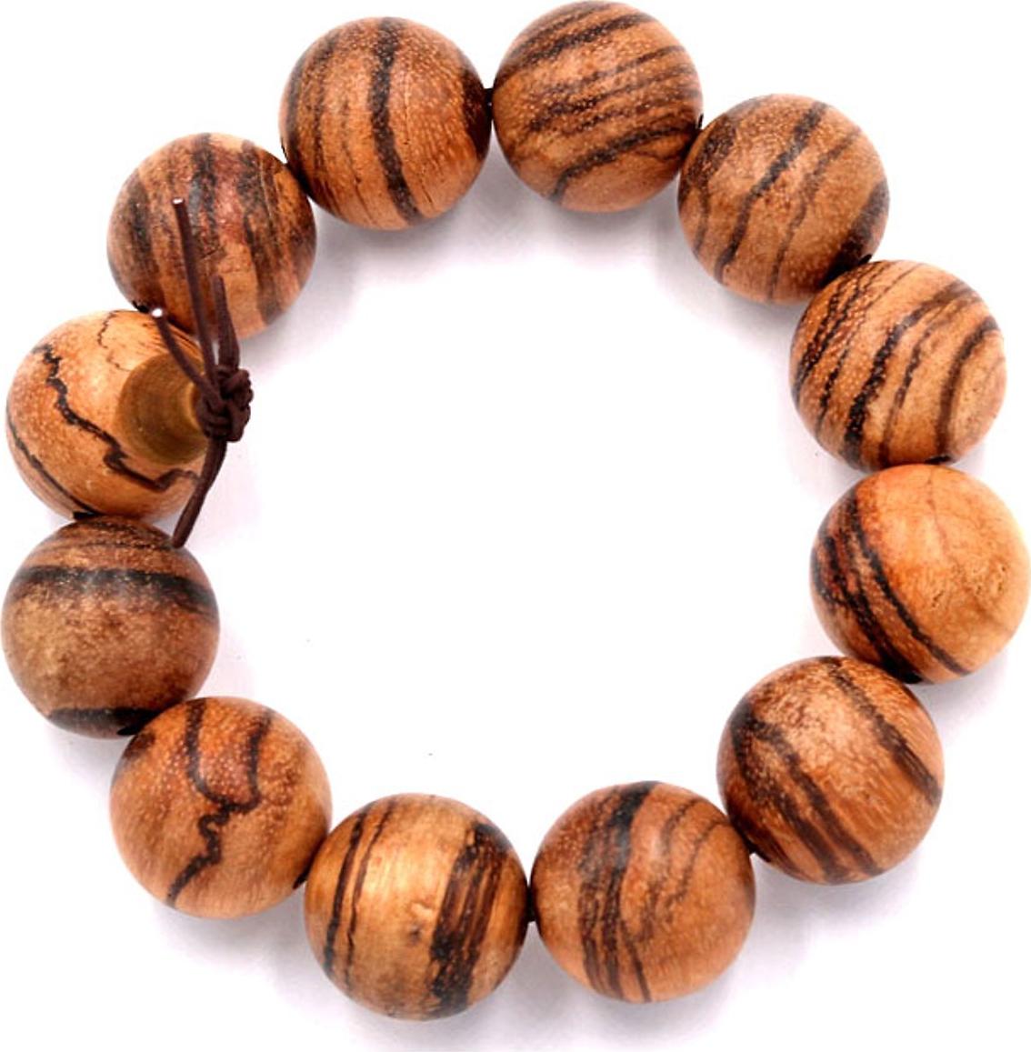 Vòng tay nam nữ gỗ đàn hương da báo 15-18-20ly