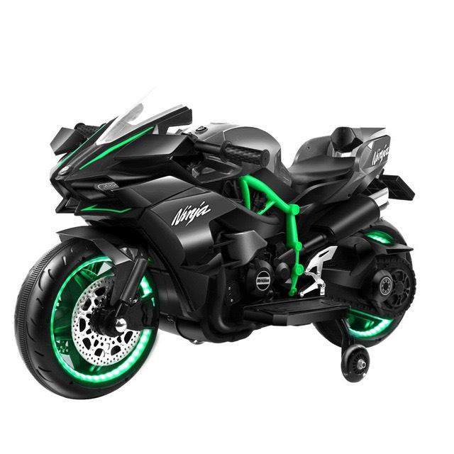 Xe máy điện mô tô điện NINJA H2R tay ga, chân phanh, bánh cao su, bánh có đèn (Đỏ-Hồng-Xanh-Đen-Trắng)