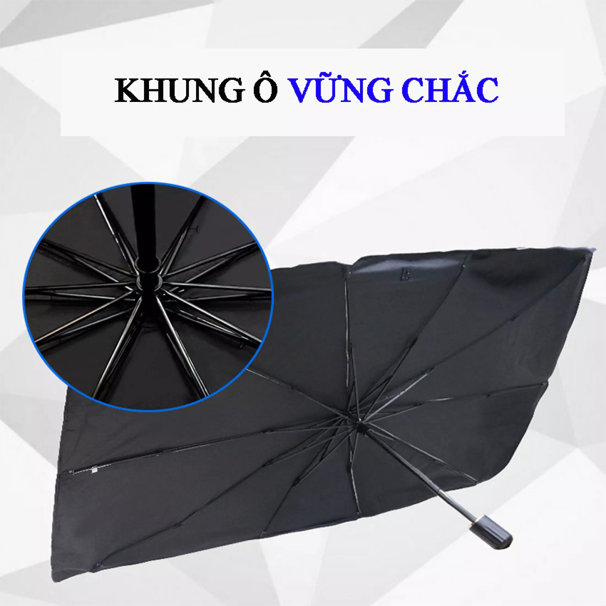 Ô Che Nắng Kính Lái Ôtô 2 trong 1, Ô Che Nắng Kiêm Chắn Kính Lái Ôtô, Dù Che Kính Lai Xe Hơi, Chống Tia UV, Bảo Vệ Nội Thất Ôtô, Xe Hơi