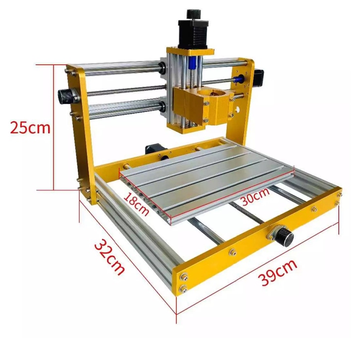 Combo Máy Cắt, Khắc Chuyên Dụng CNC 3018 Plus công suất lớn nhôm nguyên khối + Laser Tùy chọn (Mới 100%)