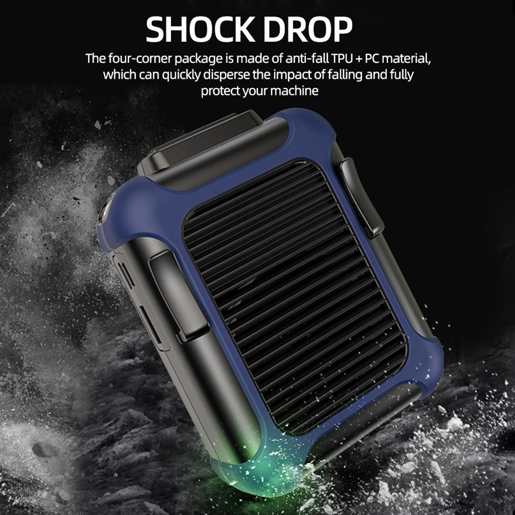 Portable Waist USB Rechargeable Lazy Fan Hanging Mini Sports Rest Fan Black
