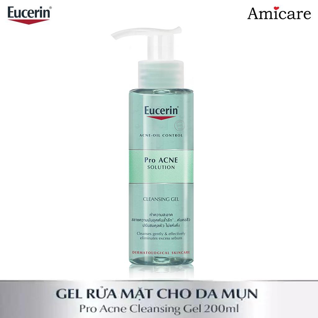 Eucerin Proacne Cleasing Gel - Gel Rửa Mặt Dành Cho Da Nhờn Mụn 200ml