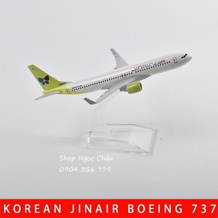 Máy bay mô hình tĩnh Jinair.com B737 16cm