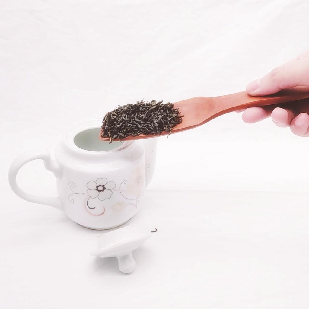 THÌA XÚC GỖ NHÃN TỰ NHIÊN 20X5 CM
