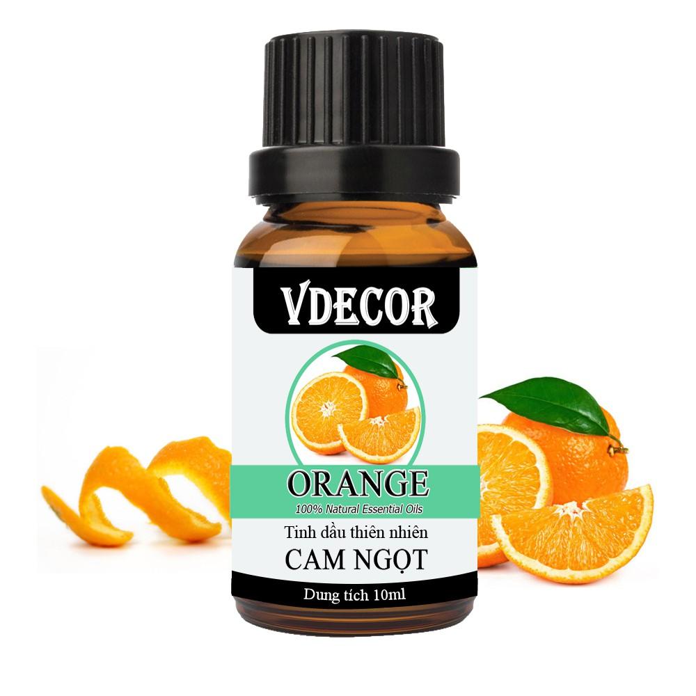 Tinh Dầu Cam Ngọt VDECOR Nguyên Chất 100% Từ Thiên Nhiên Nhập Khẩu Ấn Độ (10ml)