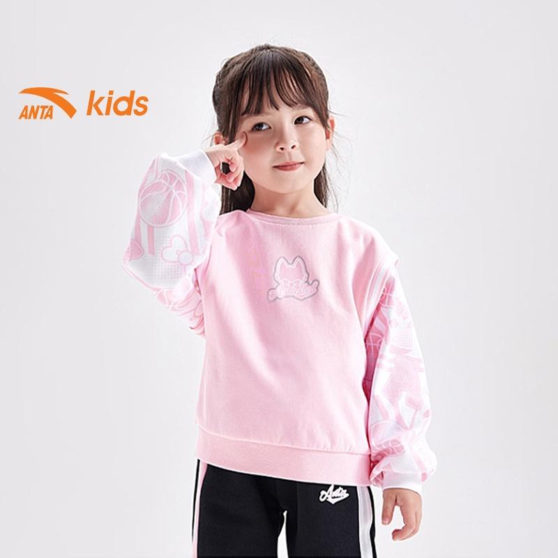 Áo nỉ thời trang bé gái Anta Kids 362239708-2