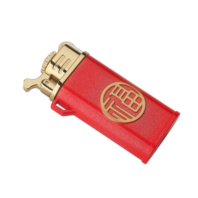 Hột quẹt bật lửa khè gas đá rãnh tay CHIEF CF220F CHỮ PHÚC kim loại - xài gas