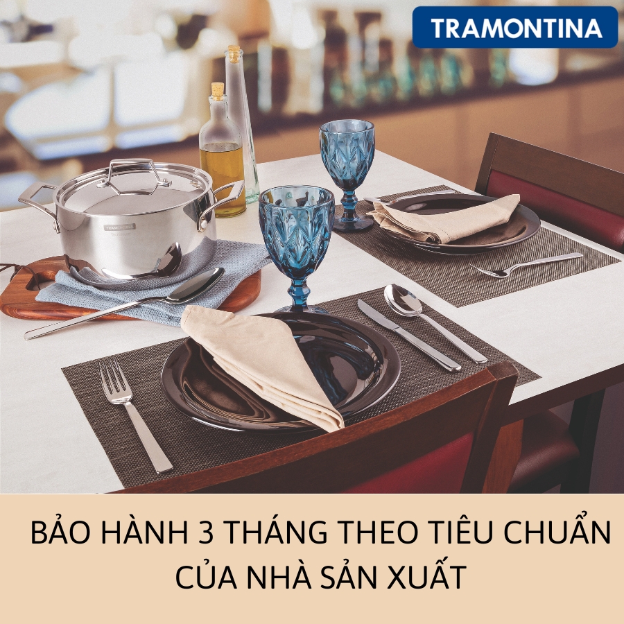 Bộ Dao Thìa Dĩa Bàn Ăn Chất Liệu Thép Không Gỉ Cao Cấp Bền Chắc Dày Dặn Bóng Đẹp An Toàn Thương Hiệu Tramontina Brazil