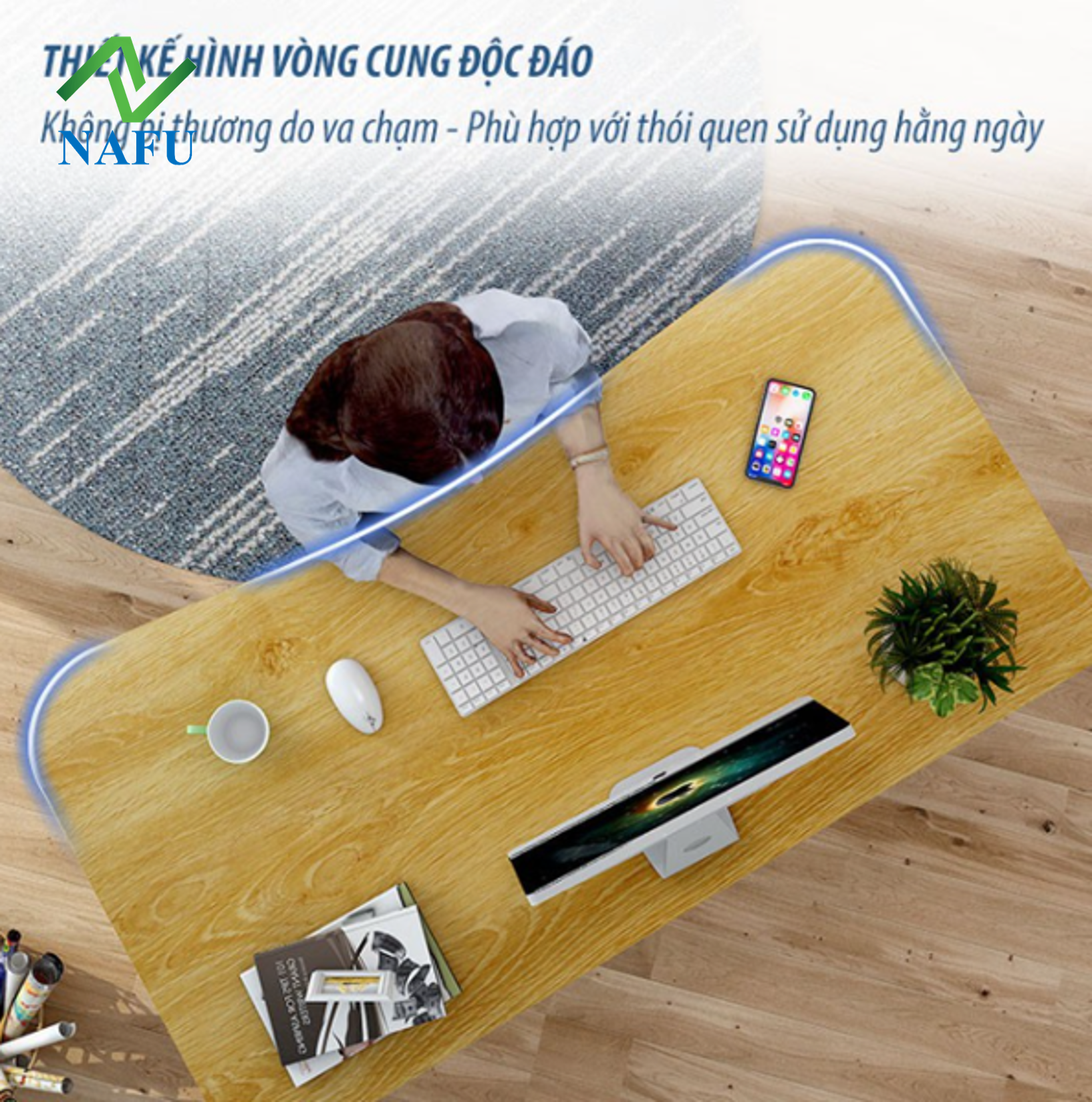 Bàn Học, Bàn Làm Viêc Phong Cách Bắc Âu Nhỏ Gọn  GP121 – Chiều Dài 80cm