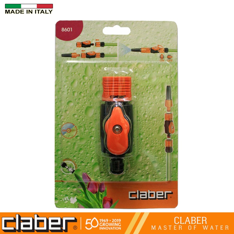 Khớp nối nhanh kèm van khóa Claber 8601