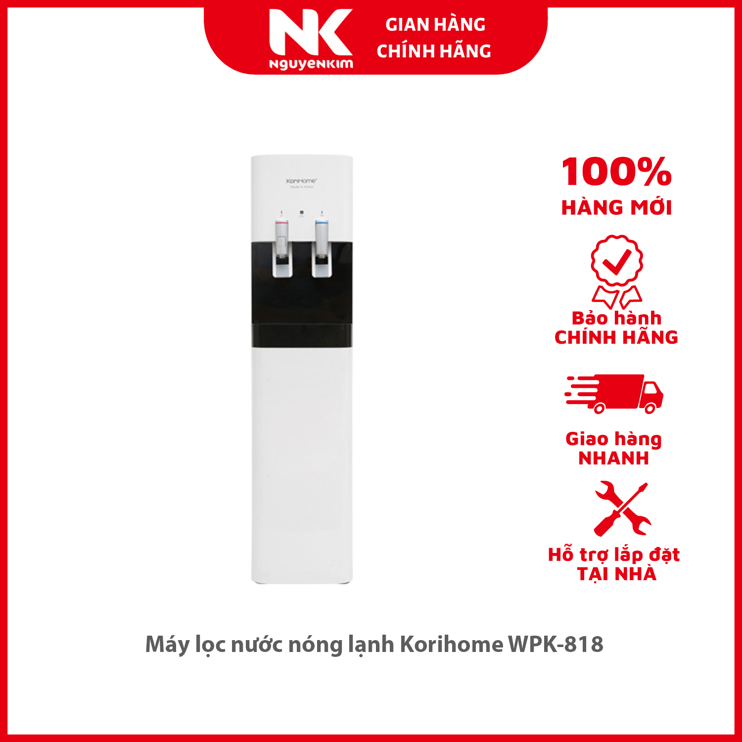 Máy lọc nước nóng lạnh Korihome WPK-818 - Hàng chính hãng