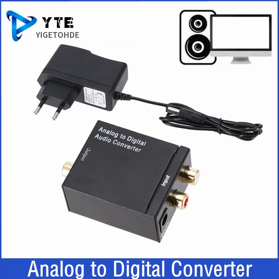 Analog Sang Kỹ Thuật Số Bộ Chuyển Đổi ADC Quang Học Dỗ RCA Âm Thanh Toslink Âm Thanh Bộ Chuyển Đổi SPDIF Bộ Chuyển Đổi Cho Apple TV Cho Xbox 360 DVD