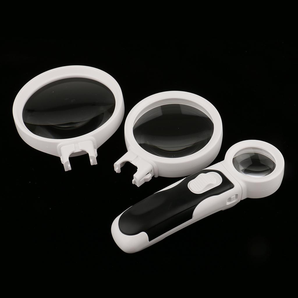 LED Helping Hand Magnifying Glass Handheld  2.5X 5X 16X EU Plug