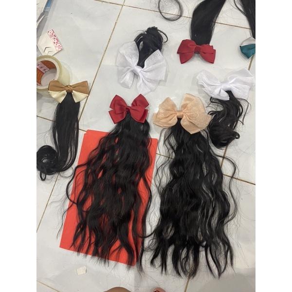 Kẹp tóc giả cho bé cài nơ cao cấp