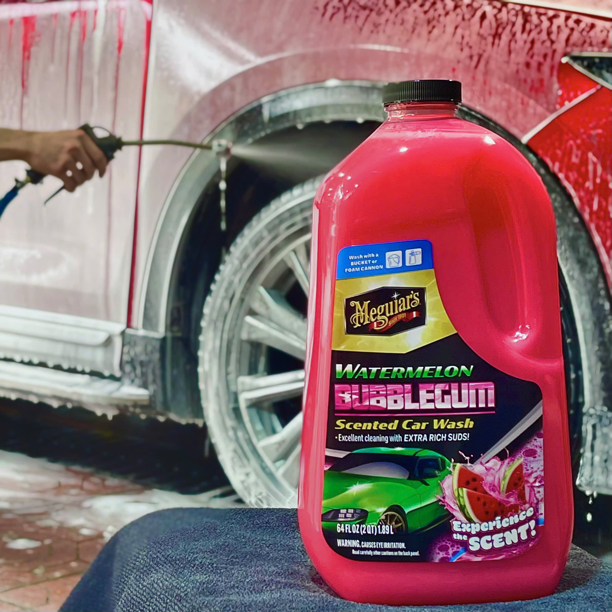 Chai nước rửa xe hương Dưa hấu, Meguiar's Watermelon Bubblegum Wash , 64oz/ 1.89L, G250464