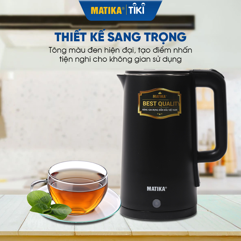 Ấm Siêu Tốc Dung Tích 2.3L MATIKA MTK-2023 Bình Đun Siêu Tốc - Hàng Chính Hãng