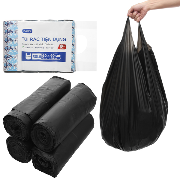 Lô 4 túi rác tiện dụng Soji - size 10L - 25L và 50L