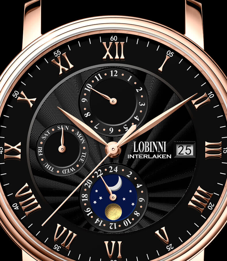 Đồng hồ nam chính hãng LOBINNI L1023-2 Fullbox, Kính sapphire ,chống xước,chống nước,dây da xịn, máy cơ (Automatic), Mới 100%,Bảo hành 24 tháng,Kiểu dáng trẻ trung,lịch lãm và sang trọng