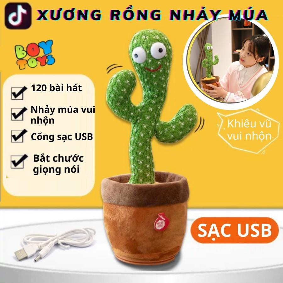 Đồ chơi xương rồng khiêu vũ nhảy múa bắt chước, nhại lại tiếng nói, có nhạc sôi động