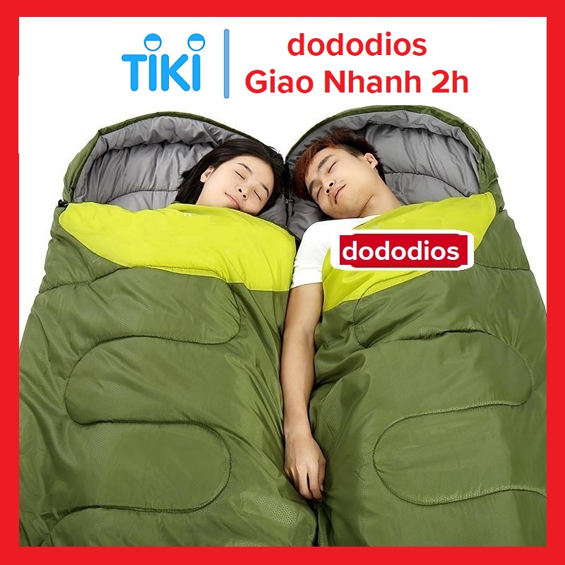 Túi ngủ văn phòng cao cấp có trùm đầu, túi ngủ du lịch dã ngoại, túi ngủ mùa đông - Chính hãng dododios