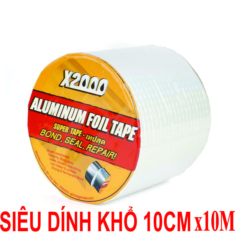 Băng keo chống thấm Cao cấp Bosui Nhật Bản siêu dính mọi chất liệu, Khổ rộng 10cm dài 10m