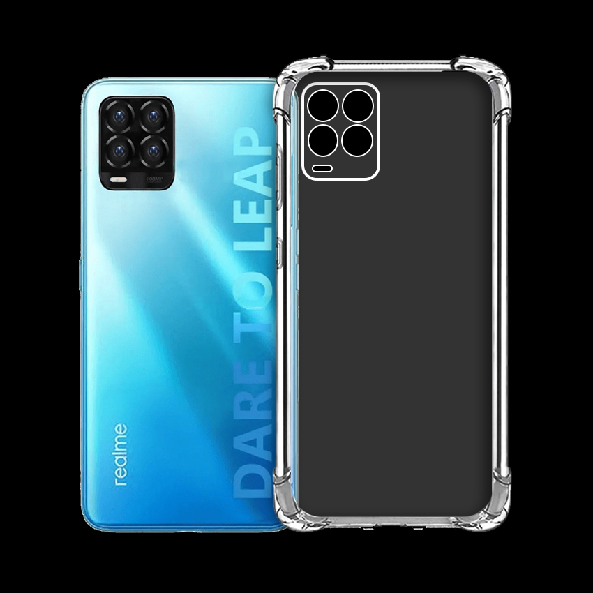 Ốp Lưng Chống Sốc Có Gờ Bảo Vệ Camera Cho Điện Thoại REALME 8/REALME 8 PRO - Ốp Silicone Dẻo Trong Suốt, 4 Gờ Chống Sốc - Hàng Chính Hãng