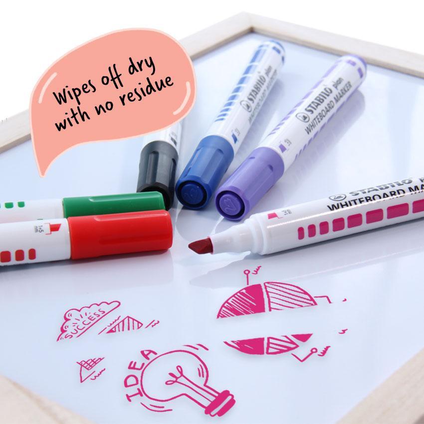 Hộp 10 Bút viết bảng đầu tròn STABILO Plan WHITEBOARD MARKER (WM641/10