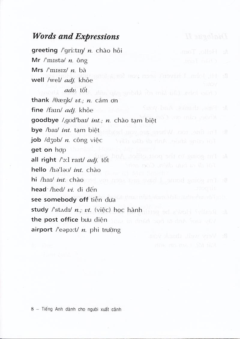 Tiếng Anh Dành Cho Người Xuất Cảnh - Kèm CD
