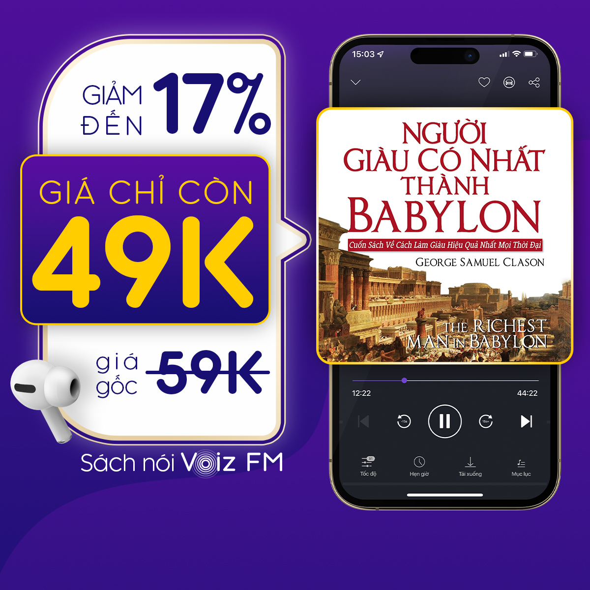 [Người Giàu Có Nhất Thành Babylon] Voiz FM - Voucher nghe Sách Nói