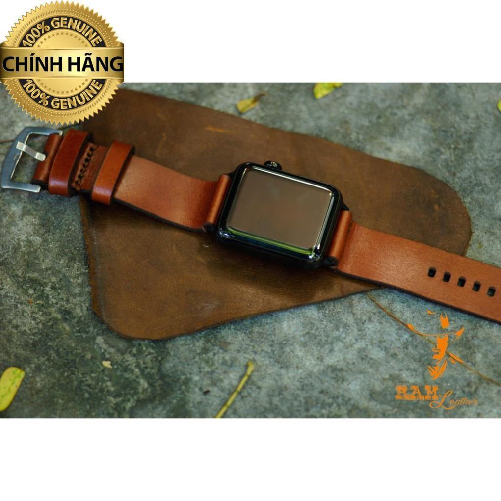 DÂY DA BÒ NÂU ĐỎ DÀNH CHO APPLE WATCH – RAM SIMPLE 3 CHÍNH HÃNG