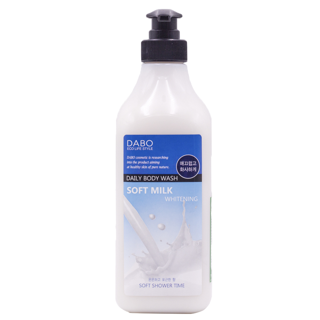 Sữa tắm trắng da Hàn Quốc cao cấp tinh chất từ Sữa Dabo Whitening Soft Milk (750ml) + Tặng Ngay Khăn Tắm Lưới PE Hàn Quốc Cao Cấp Siêu Mềm Mịn Suri – Hàng Chính Hãng