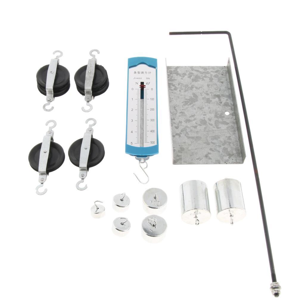 Simple Machine Pulley Unit Block & Tackle Kit Physics Teaching Training Aid, Pull the dynamometer to simulate certain forces as your strength