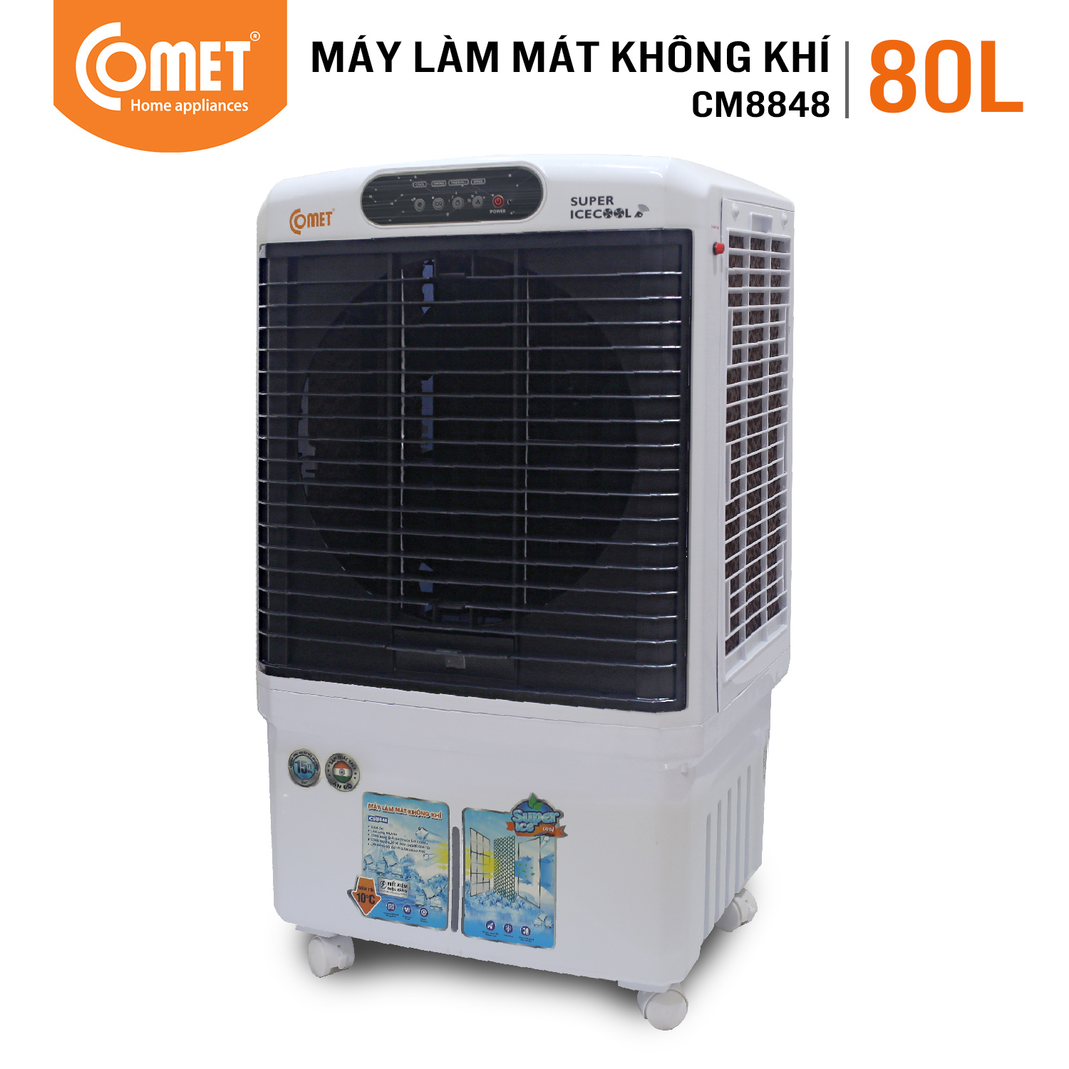 Quạt điều hòa Không Khí Comet CM8848 175W (80L) - Hàng Chính Hãng