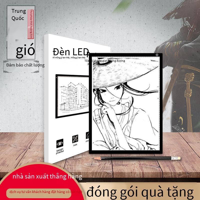 Phong cách mới nhất Jishengke hoạt hình a4a3 chép bảng led chép tranh bảng thư pháp xuyên viết phát sáng bàn dụng cụ mở rộng